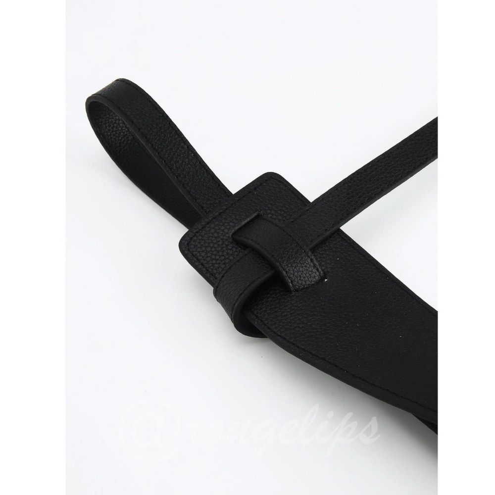 Black Belt Faux Leather PU - Picture 4 of 5